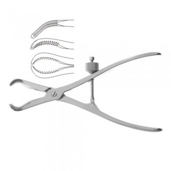 Repositioning Forcep With Tread Fixation Stainless Steel, 17 cm - 6 3/4"